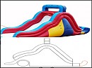 수영장 대형 슬라이드 바운스(17*3.5*7M)