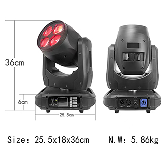 4X40W RGBW 4IN1 LED Bee Eye Zoom Moving